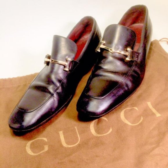 Gucci Other - Gucci Elongated GG Logo Bit Buckle Loafers